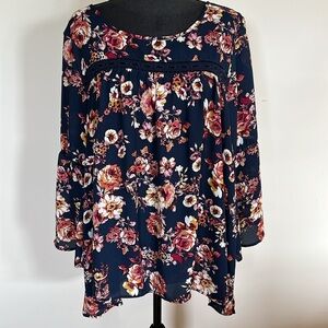 EUC women’s top plus size 1X Eyeshadow brand cute fall top!